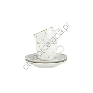 GEMIS zestaw 2 filiżanek ze spodkiem espresso ART01