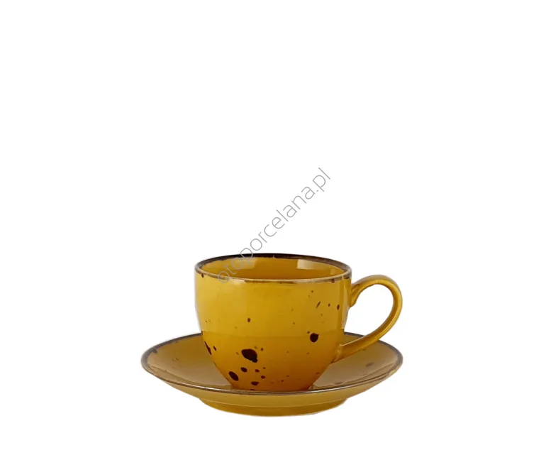 COTTAGE YELLOW FILIŻANKA ZE SPODKIEM 300 ml - Alumina Bogucice