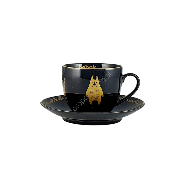 BEBOK GOLD filiżanka ze spodkiem AP105