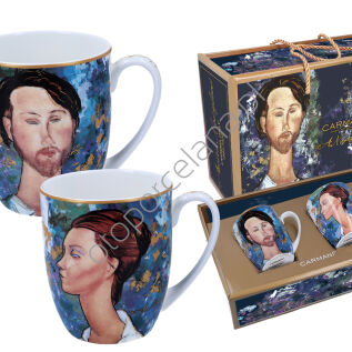 A. MODIGLIANI kpl. 2 kubków, LUNA CZECHOWSKA I LEOPOLD ZBOROWSKI 450 ml