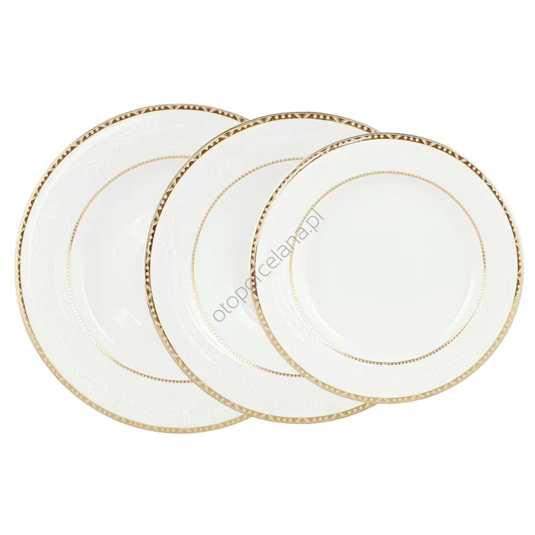 KELLY GOLD komplet talerzy 6/18