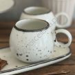 COTTAGE CREAM zestaw śniadaniowy 2 x KUBEK SL46 + tacka - Alumina Bogucice - 3