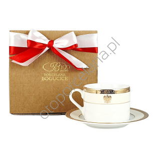 DOMENICO Z ORŁEM filiżanka cylindryczna z spodkiem