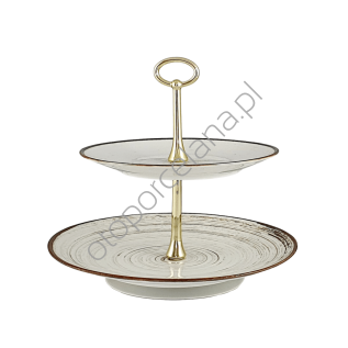 NOSTALGIA WHITE ETAŻERKA/PATERA 2 POZIOMOWA - Alumina Bogucice