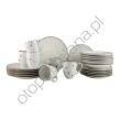 COTTAGE WHITE komplet talerza z kubkiem 6 os. 24 el.- Alumina Bogucice - 2