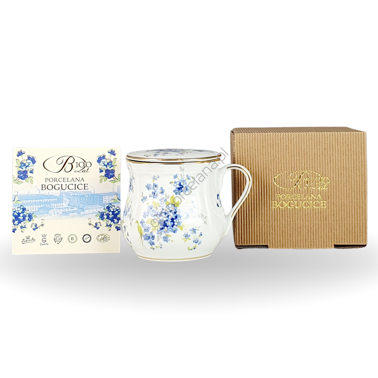 NIEZAPOMINAJKI - SZOLKA, KUBEK  Z POKRYWKĄ 350 ml