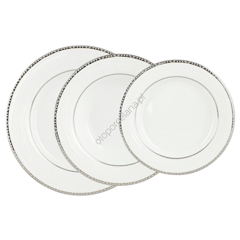 KELLY PLATIN komplet talerzy 6/18