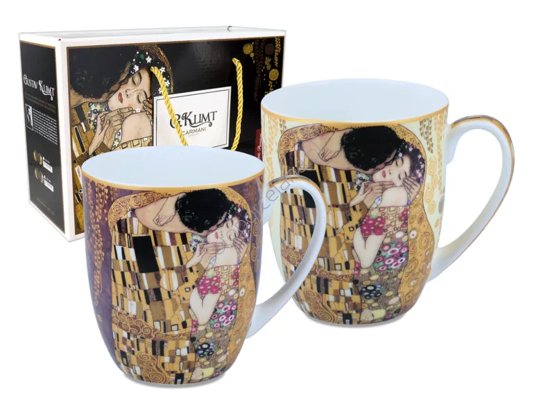 G. KLIMT kpl. 2 kubków, POCAŁUNEK 450 ml