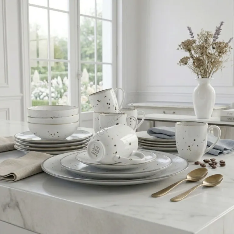 COTTAGE WHITE zestaw dla 6 os. 24 el.- Alumina Bogucice