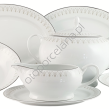IRYDA PLATIN serwis obiadowy 6 osobowy/ 24 sztuk AP101 - 2