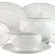 IRYDA PLATIN serwis obiadowy 6 osobowy/ 24 sztuk AP101 - 2