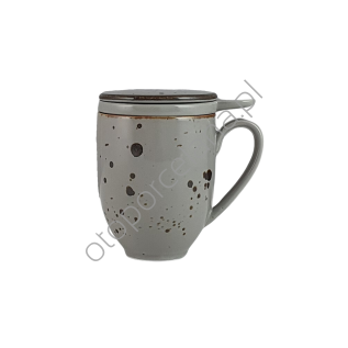 COTTAGE GREY KUBEK Z ZAPARZACZEM - Alumina Bogucice
