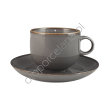 RUSTIC GRAY FILIŻANKA ZE SPODKIEM 250 ml - Alumina Bogucice - 3