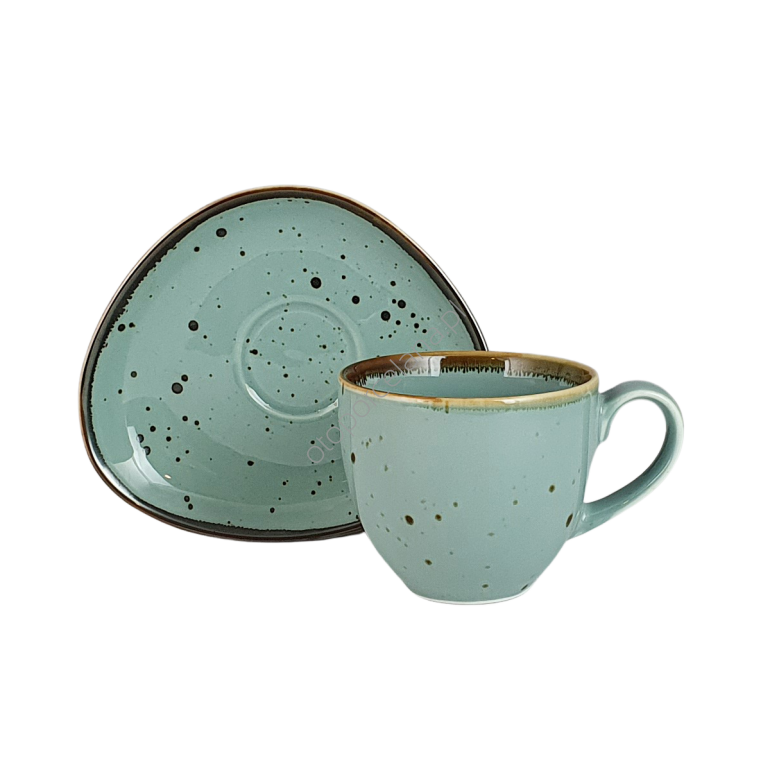 COTTAGE TIFFANY FILIŻANKA ZE SPODKIEM AQUA 300 ml - Alumina Bogucice