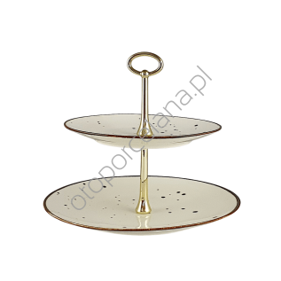 COTTAGE CREAM ETAŻERKA 2 POZIOMOWA - Alumina Bogucice