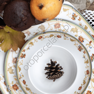 JESIEŃ serwis obiadowy 12 osobowy/ 44 sztuki