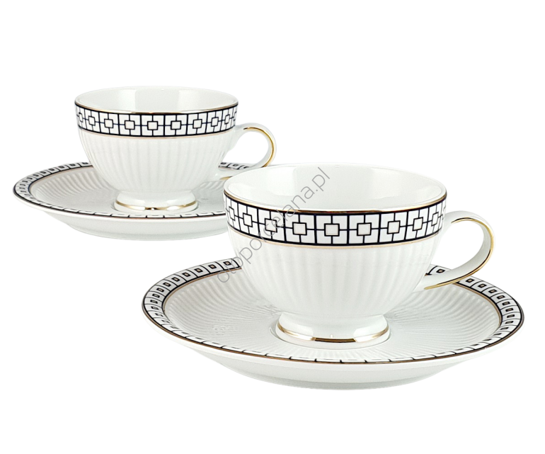 PATRA zestaw 2 filiżanek ze spodkiem AC162