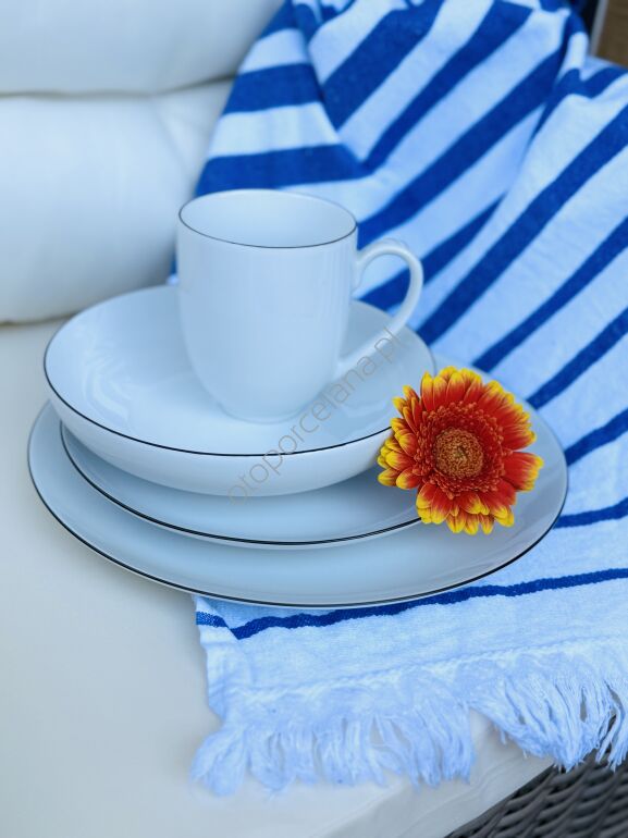 BASE BLACK zestaw obiadowy AP102 dla 6 os. 24 części