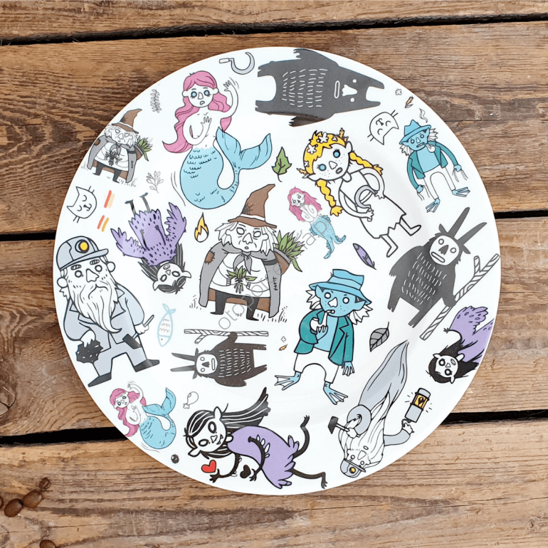 BEBOKI i inni talerz płytki 27 cm