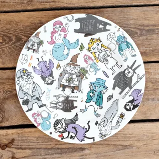 BEBOKI i inni talerz płytki 27 cm