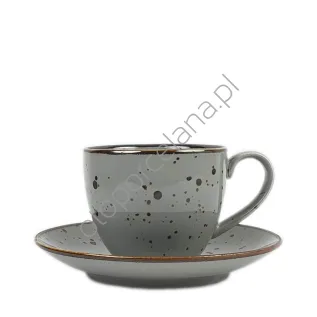 COTTAGE GREY FILIŻANKA Z SPODKIEM 300 ml - Alumina Bogucice
