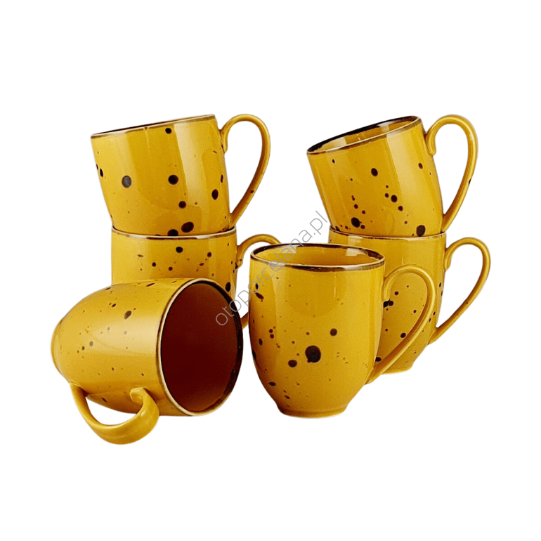 COTTAGE YELLOW zestaw 6 kubków - Alumina Bogucice