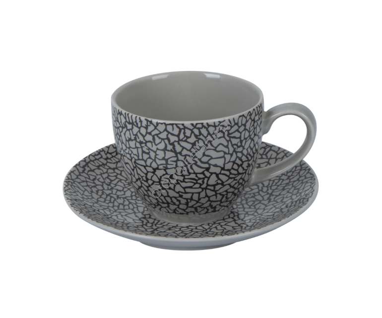 ZINA GREY NIGHT FILIŻANKA Z SPODKIEM 300 ml - Alumina Bogucice