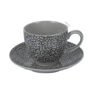 ZINA GREY NIGHT FILIŻANKA Z SPODKIEM 300 ml - Alumina Bogucice