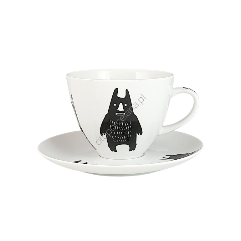 BEBOK filiżanka ze spodkiem jumbo skośne