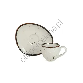 COTTAGE CREAM FILIŻANKA Z SPODKIEM ESPRESSO AQUA 80 ml - Alumina Bogucice