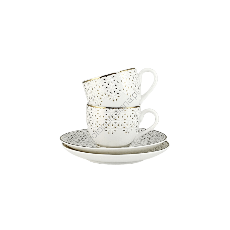 OKTAN zestaw 2 filiżanek ze spodkiem espresso PC01