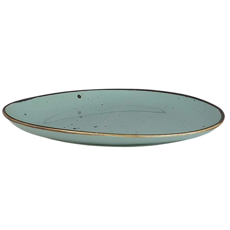 COTTAGE TIFFANY PÓŁMISEK OWALNY AQUA 37 CM - Alumina Bogucice