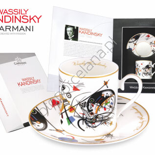 W. KANDINSKY kpl. filiżanka ze spodkiem, Transverse line /1923r. 250 ml.