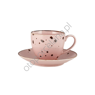 COTTAGE PINK FILIŻANKA ZE SPODKIEM 300 ml - Alumina Bogucice