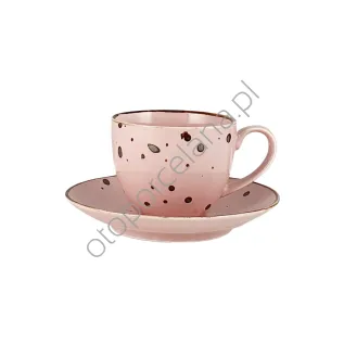 COTTAGE PINK FILIŻANKA ZE SPODKIEM 300 ml - Alumina Bogucice