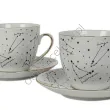 ZODIAK WHITE zestaw 2 filiżanek ze spodkiem PS25 - 4
