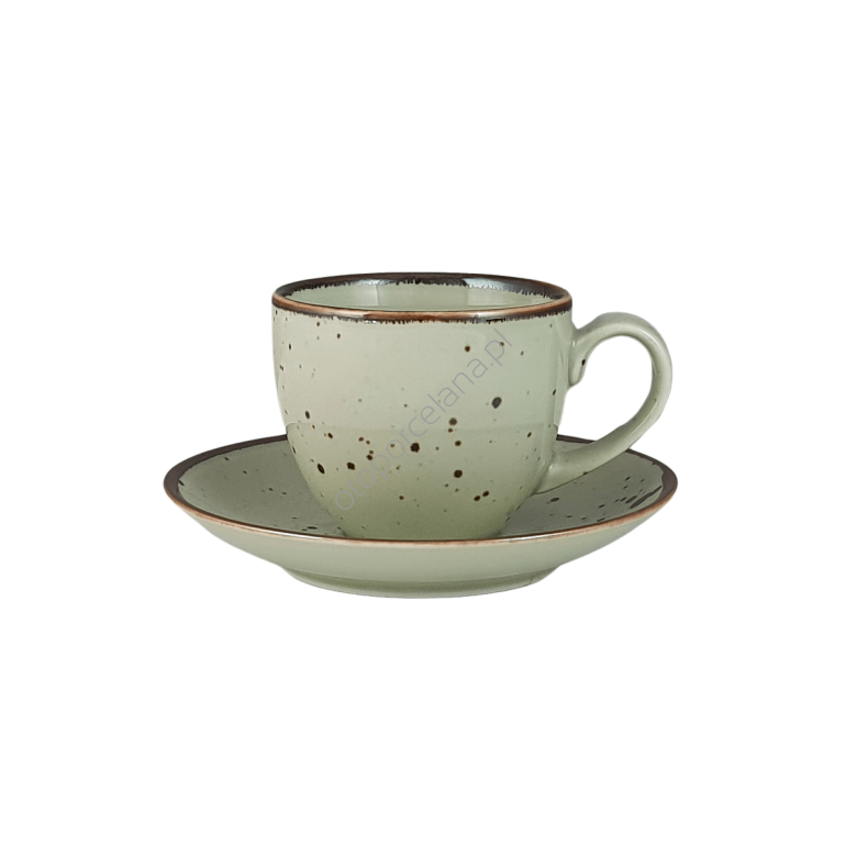 COTTAGE GREEN TEA FILIŻANKA ZE SPODKIEM 300 ml - Alumina Bogucice