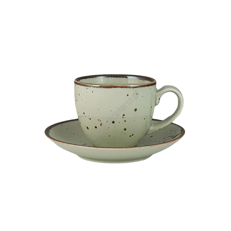 COTTAGE GREEN TEA FILIŻANKA ZE SPODKIEM 300 ml - Alumina Bogucice