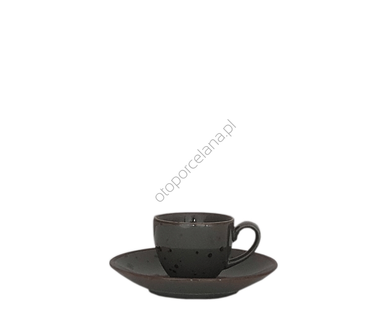 COTTAGE GRAPHITE FILIŻANKA ZE SPODKIEM DO ESPRESSO 80 ml - Alumina Bogucice