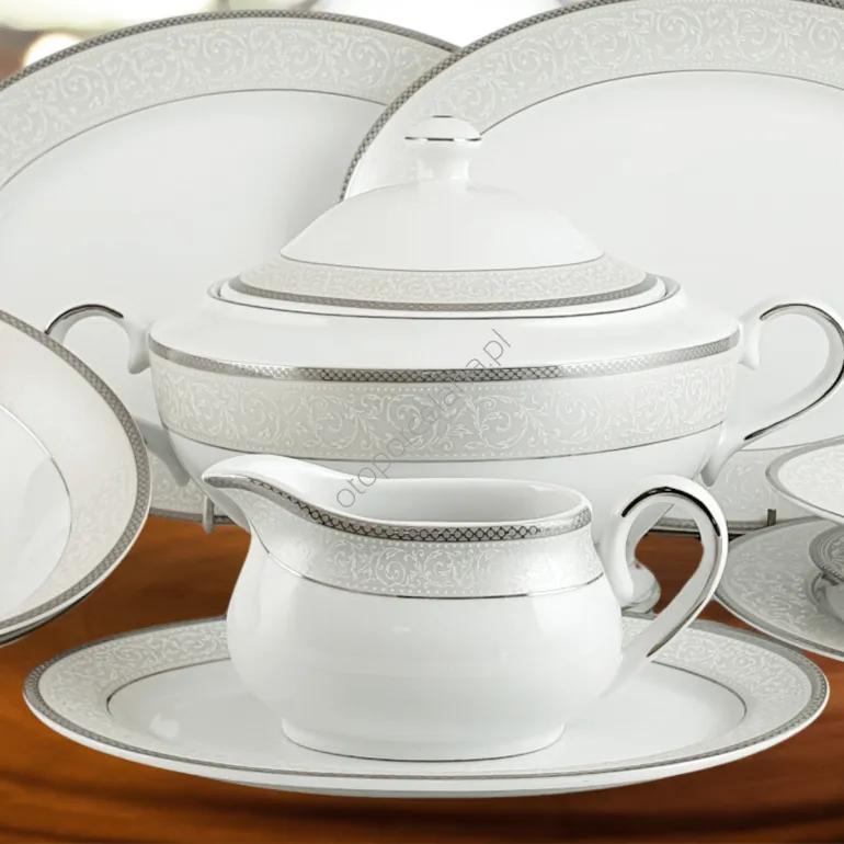 MARTHA PLATIN CLASSIC  serwis obiadowy 6 osobowy/ 25 sztuk