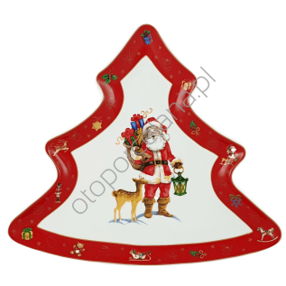 CICHA NOC patera choinka 28 cm red