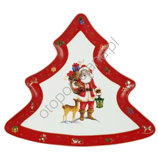 CICHA NOC patera choinka 28 cm red