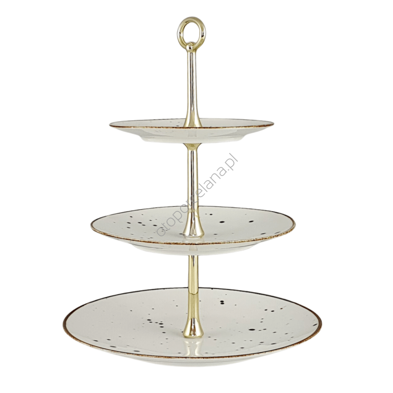 COTTAGE WHITE ETAŻERKA/PATERA 3 POZIOMOWA - Alumina Bogucice