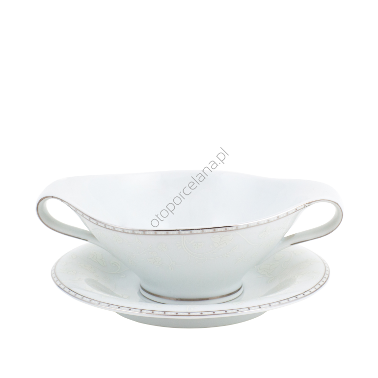 JULIA PLATIN bulionówka ze spodkiem 300 ml