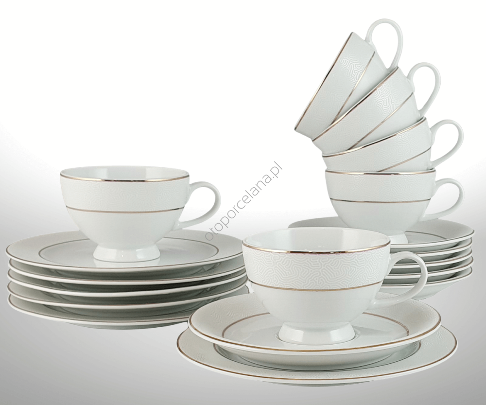 EMILY GOLD  serwis do herbaty 6 osobowy/ 12 sztuk AP101