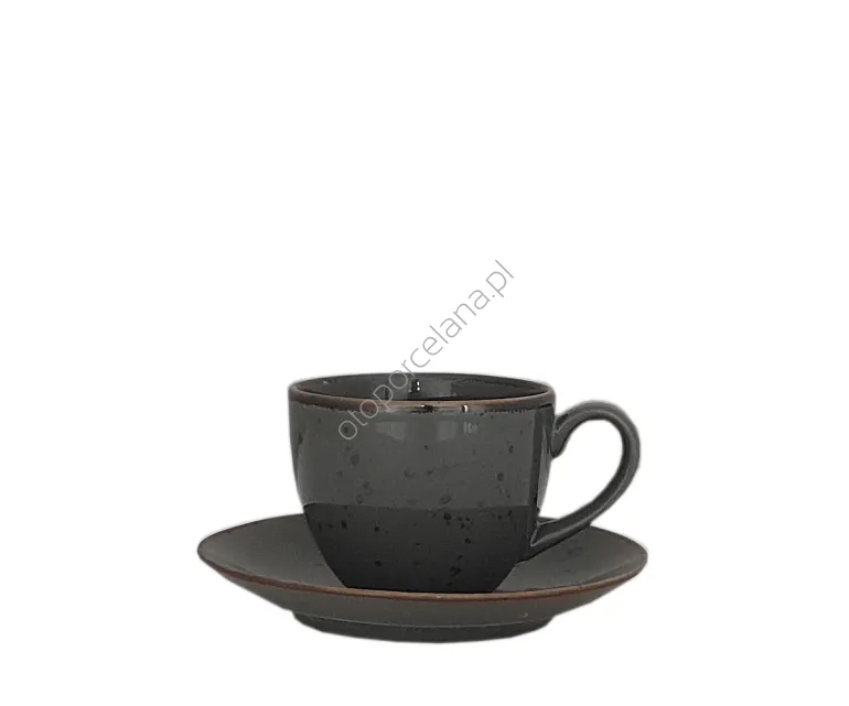 COTTAGE GRAPHITE FILIŻANKA ZE SPODKIEM 300 ml - Alumina Bogucice