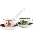 CICHA NOC zestaw 2 filiżanek ze spodkiem 180 ml red/green - 2