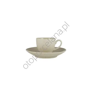 GRANITE SOFT CREAM FILIŻANKA ZE SPODKIEM DO ESPRESSO 80 ml - Alumina Bogucice