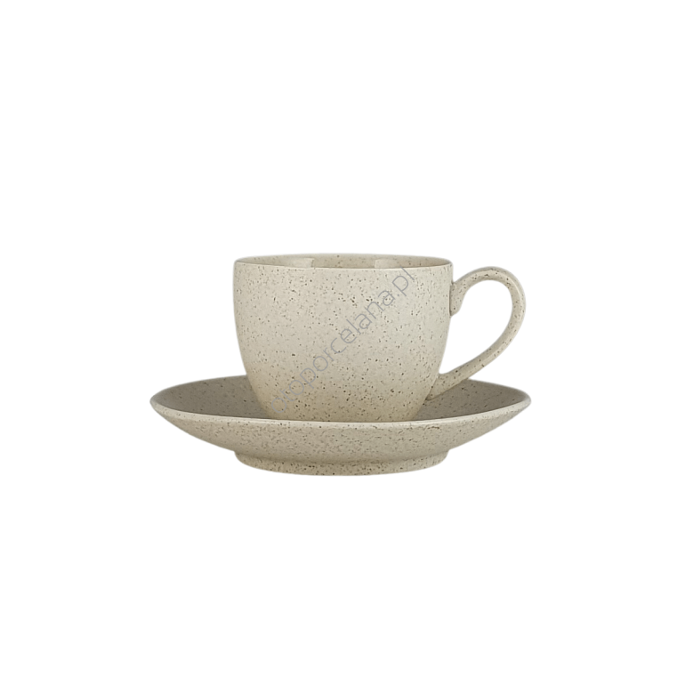 GRANITE SOFT CREAM FILIŻANKA ZE SPODKIEM 300 ml - Alumina Bogucice