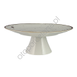 COTTAGE CREAM patera na nóżce 27,5 cm - Alumina Bogucice - 2